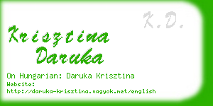 krisztina daruka business card